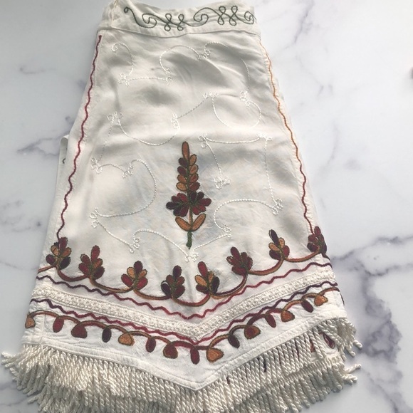 Shoreline Boho Embroidered Halter & Skirt Set One Size Fits Most Summer Outfit - Picture 7 of 15